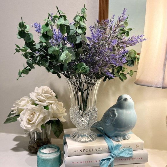 Cottagecore Vintage Cristal D'Arques Durand Longchamp Crystal Footed Flower Vase - Picture 1 of 8